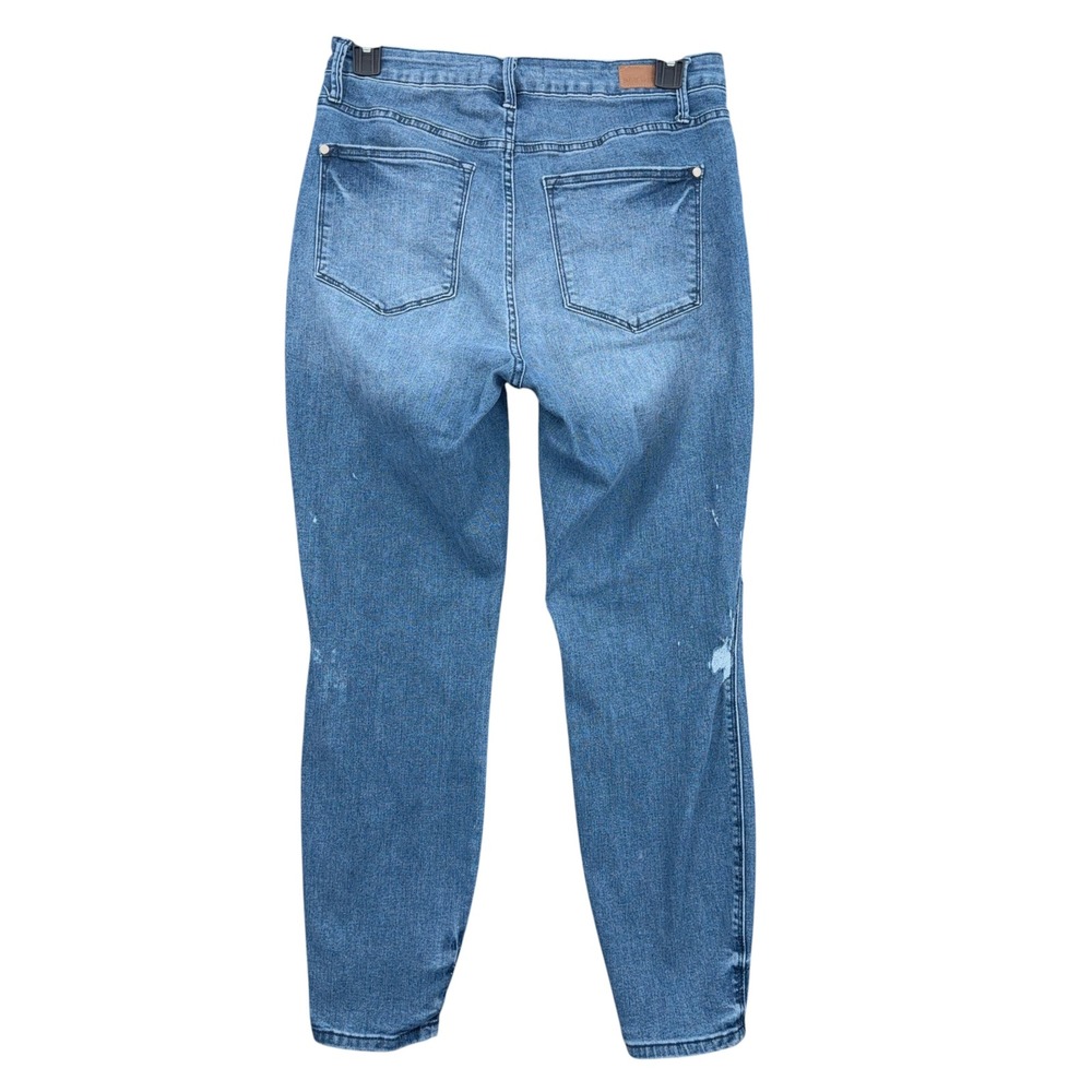 Judy Blue Skinny Fit Jeans Womens 14W Cotton Sorbtek Blue Distressed JB88615 MD - Picture 2 of 8